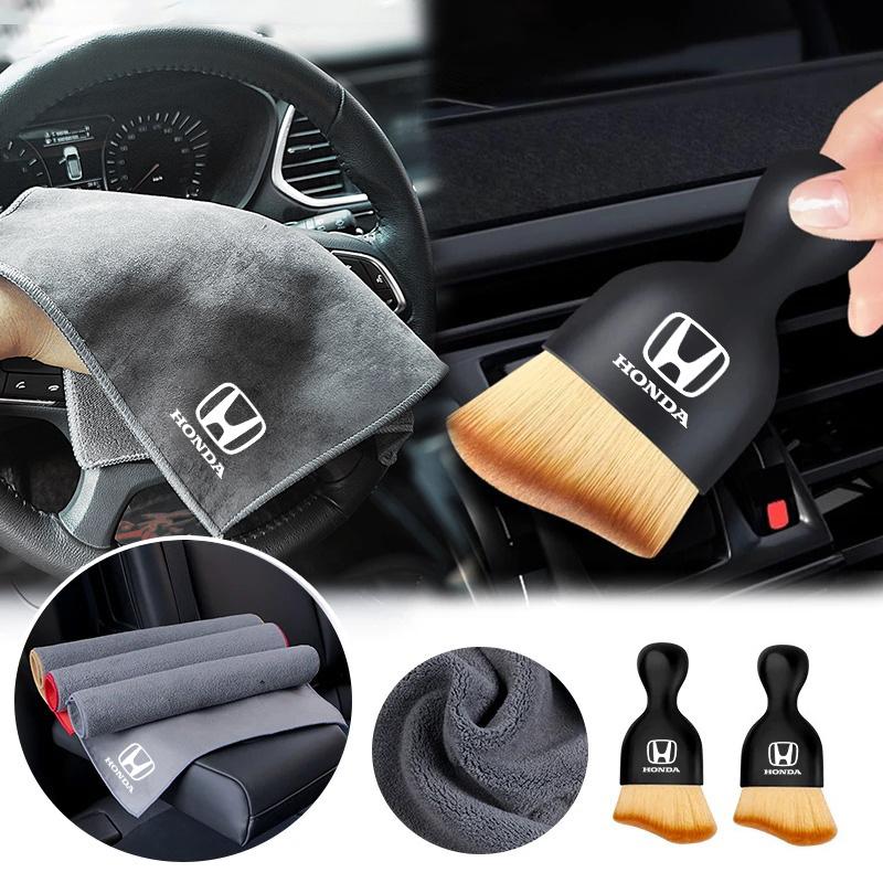 For Honda Xrv Hrv Crv Brv City Accord Fit Jazz Insight Odyssey Car Interior Cleaning Tools Microfiber Wash Towels Cleaning Brush LK6