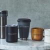 DEAN & DELUCA Stainless Steel Mug with Lid, Black, 300ml, Keeps Drinks Hot and Cold
