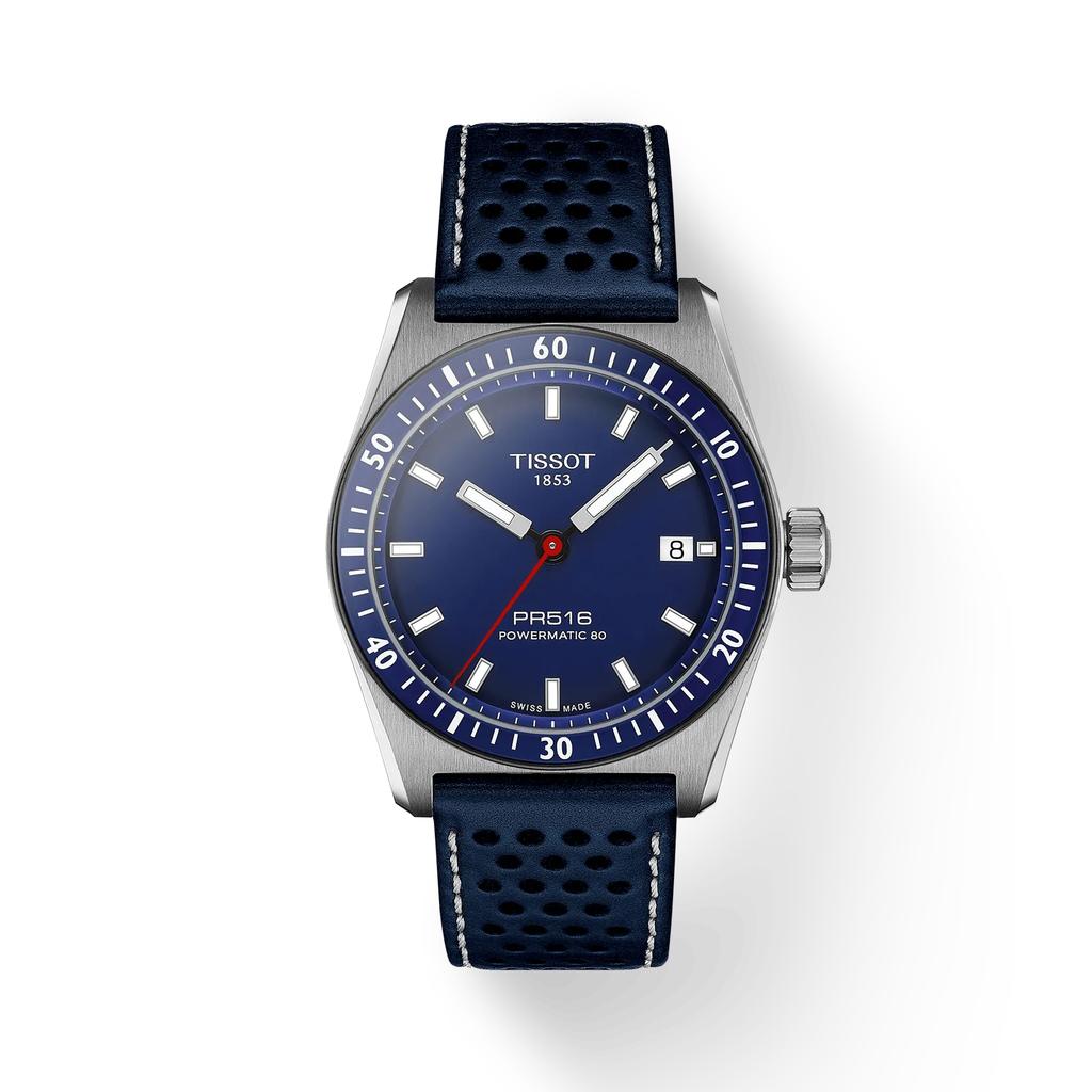Tissot Мужские модные часы с кожаным ремешком и синим циферблатом T149.407.16.041.00