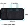 Car CD Case Holder, Wisdompro Vehicle Sun Visor Organizer For Cars With 12 DVD Storage Sleeves, 1 Mesh Pocket, 1 Pen Holder And Elastic Strap, Black