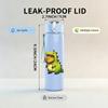1PC Green Dinosaur Cartoon Pattern 750ml Color Plastic Sports Water Bottle Leakproof Flip Straw Lid Suitable for Sports Office Home Use
