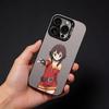 Чехол для телефона Megumin Anime K-KonoSuba для iPhone17, 16, 15, 14, 13, 12 Pro Max Черный Матовый Конфетный Ударопрочный Чехол