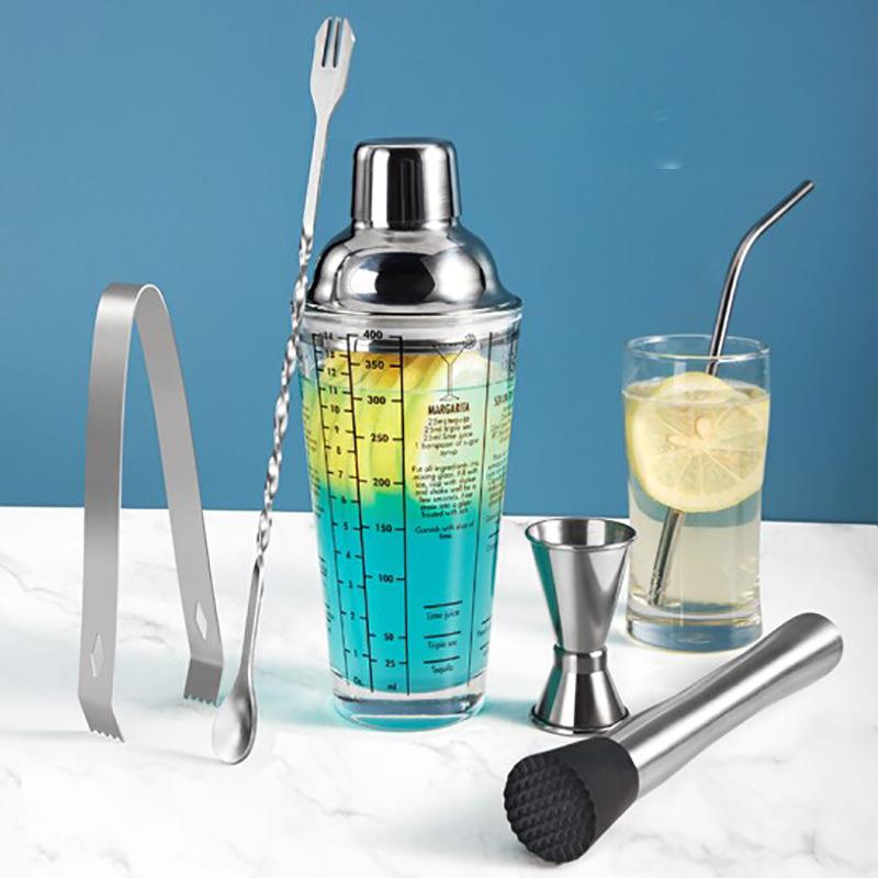 UPORS Stainless Steel Cocktail Shaker Mixer Wine Martini Boston Shaker For Bartender Drink Party Bar Tools 550ML/750ML