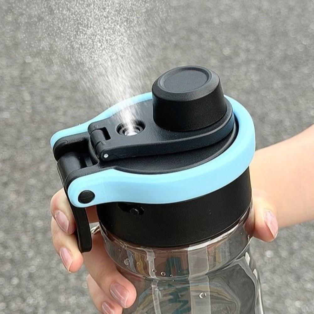 with Straw Drinking Bottles Portable drinking cup outdoor goods Spray Bottle Outdoor