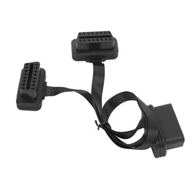 16-контактный плоский удлинительный кабель OBD2 1 на 2 женский разветвитель универсальный автомобильный диагностический инструмент