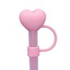 1/8 шт. 9-10 мм Соломинка Крышка в форме сердца любви Пищевой силикон Многоразовая Пыленепроницаемая Милая 30/40 унций