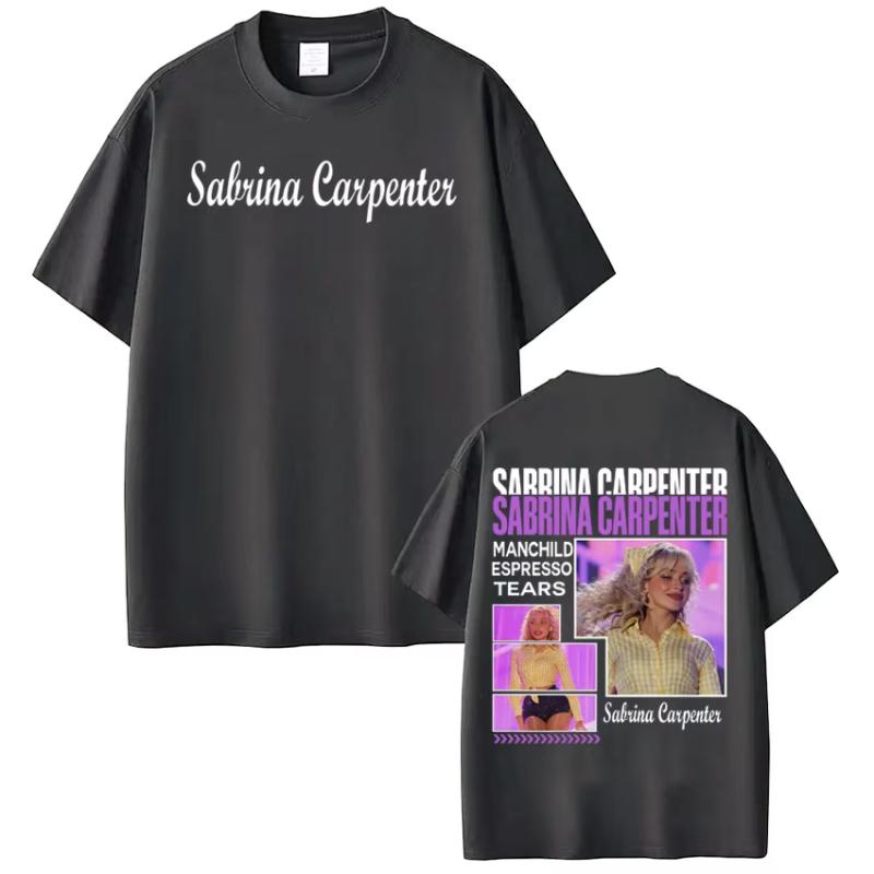 Sabrina Carpenter Тур 2026 Печатная Футболка Унисекс Унисекс Эстетичная Одежда Футболки Летние Хлопковые С коротким рукавом Харадзюку Футболки
