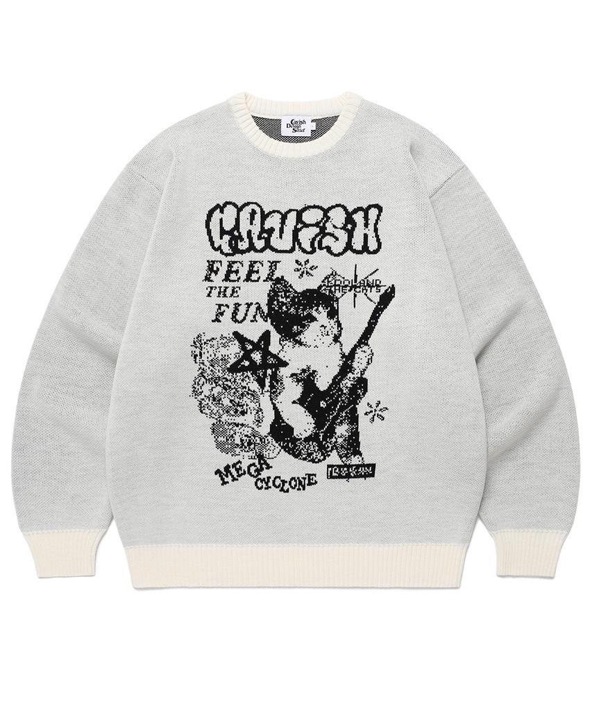 CAVISH Mega Cyclone Knit Sweater Ivory(Cv2Efuk601A)