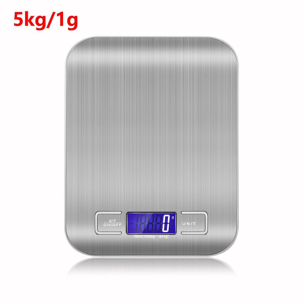 5kg/1g Kitchen Digital Scale Stainless Steel Food Scale Home Jewelry Food Snacks Baking Weight Electronic Scale Kitchen Accessories