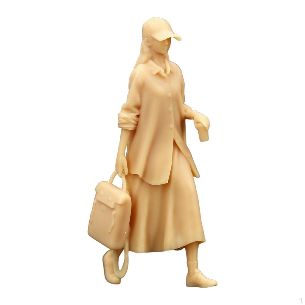 Миниатюрная фигурка девочки в масштабе 1/64, люди, имитация, прочная смола для макетных поездов, архитектурная