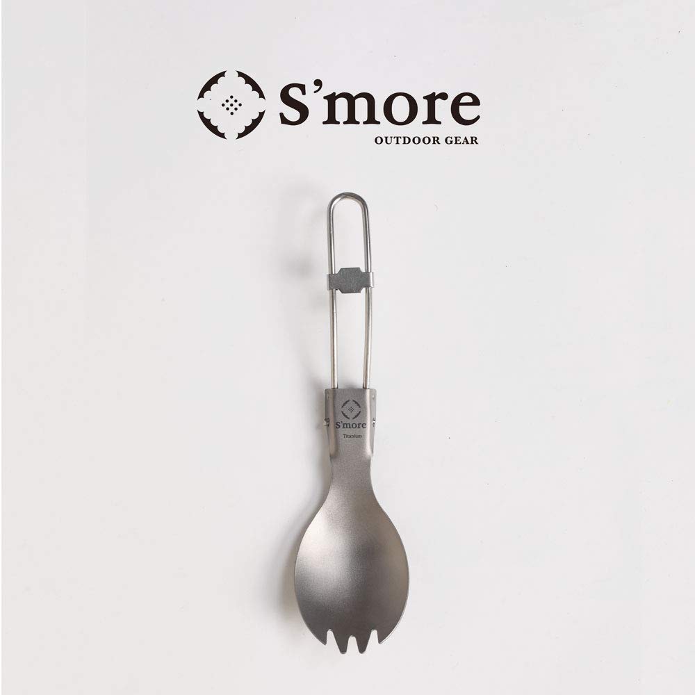 Титановая складная ложка S'more Туристическая столовая ложка Титановая складная для улицы
