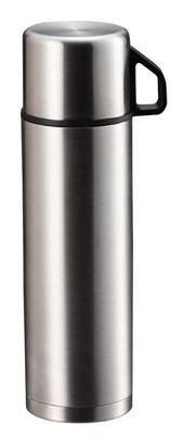 Бутылка для воды Pearl Metal 500 мл, двойная бутылка из нержавеющей стали, базовый серебристый H-6826