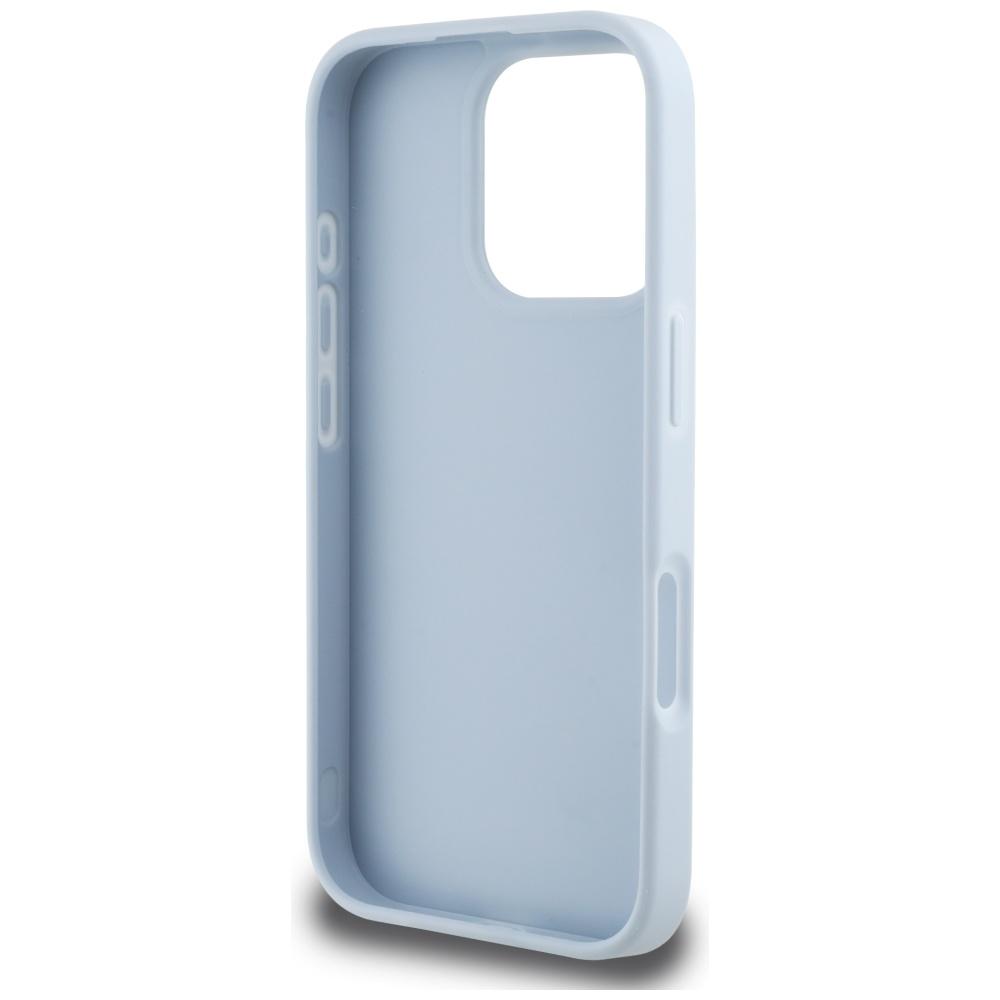 Etui do iPhone 16 Pro Max Guess Grained Classic Logo Niebieskie