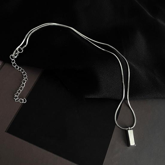 Ожерелье с подвеской в виде бара для мужчин, геометрическая палочка, ожерелье с подвеской в виде бара, простое ювелирное украшение в подарок для парня или мужа