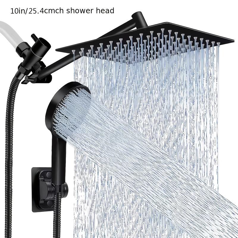8/10/12 Inch Boosting Rain Shower Head System with Handheld Shower, All-Metal 3-Way Diverter, 11 Inch Extension Arm and 78 Inch Hose
