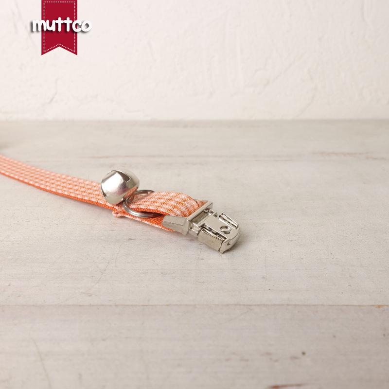 MUTTCO Утолщенный Мягкий Клетчатый Ошейник для Кошки UCC-105