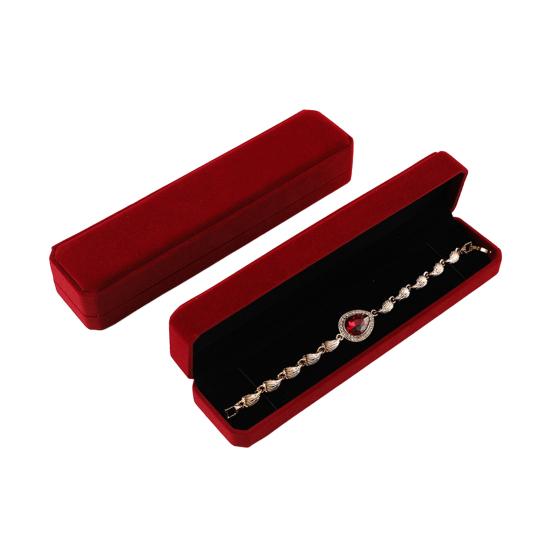 Подарочная коробка для ожерелий из бархата Подарочная коробка для хранения ювелирных изделий Пылезащитная откидная крышка для браслетов, ожерелий, браслетов на ногу Коробка для презентаций ювелирных изделий