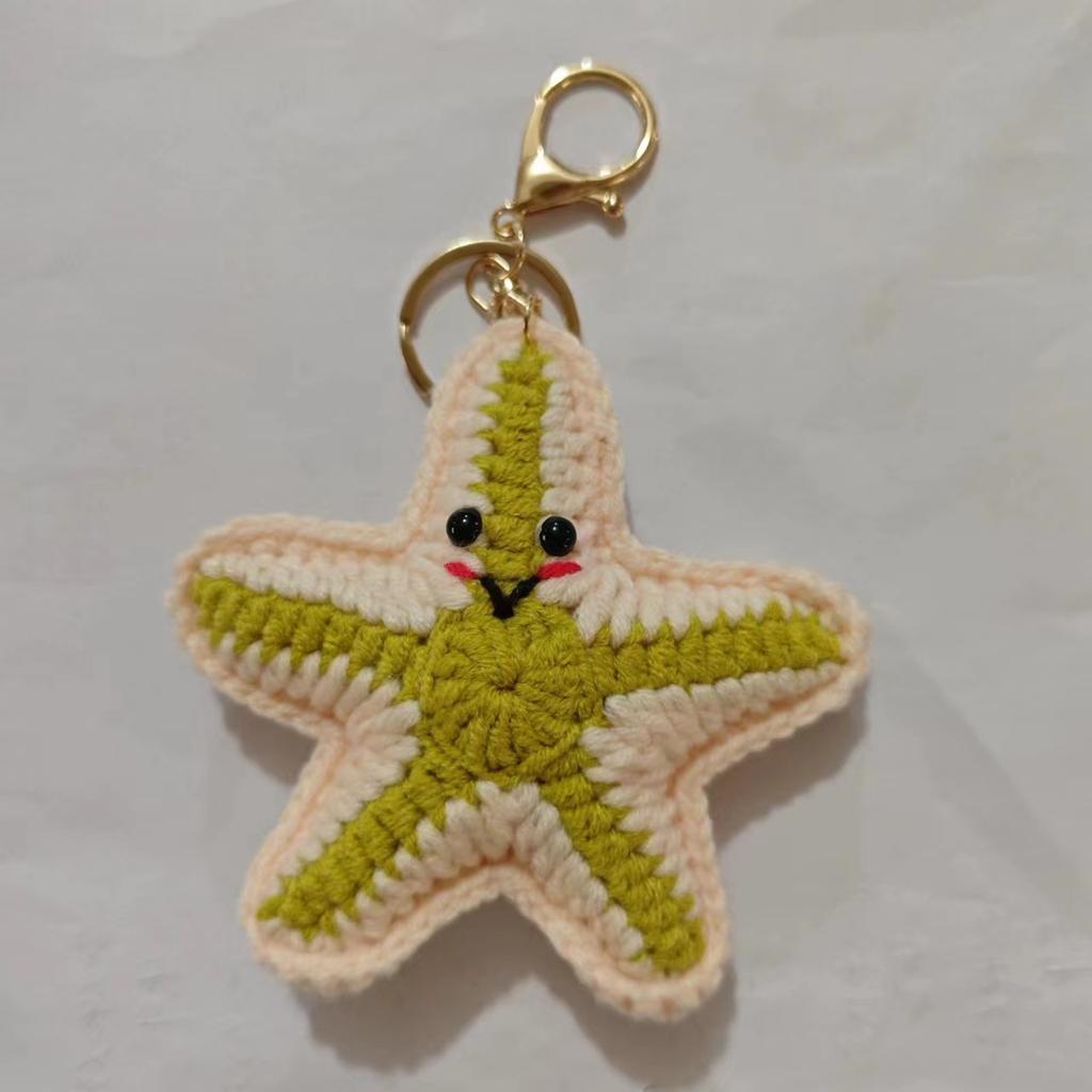 Милый вязаный крючком брелок Смешной вязаный цветок Брелок Подвеска для рюкзака Подарок для друзей Брелки для сумки