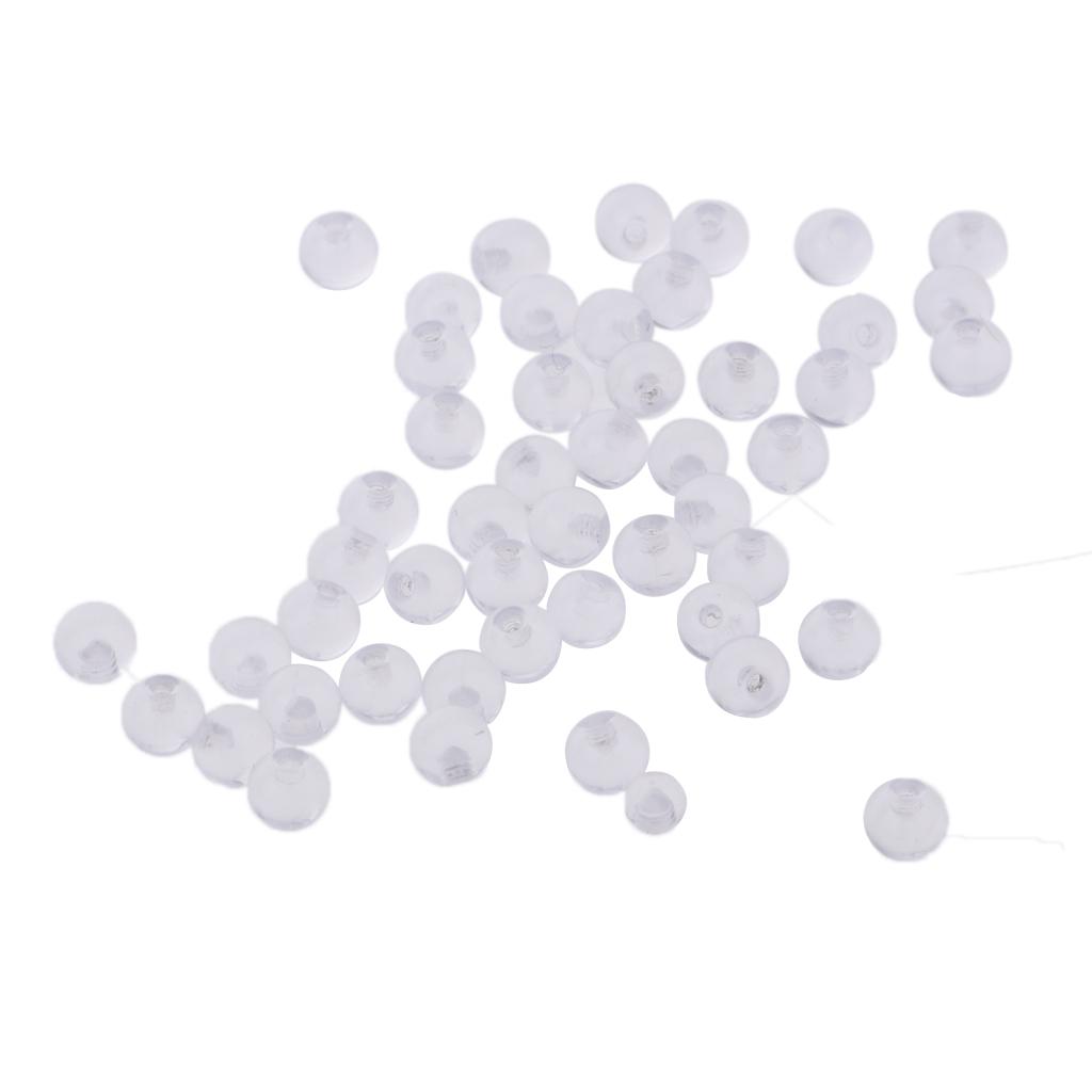 50 Pieces Body Piercing Jewelry Replacement Balls Clear Acrylic  1.2 X 3mm