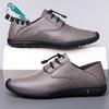2025 Spring and Autumn New Korean Version of Daily Casual Leather Shoes Men's Soft-soled Foot Shoes