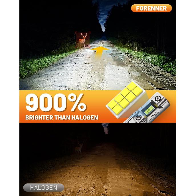 Forenner Lastest H11 9005 Led Bulbs Combo,900% Extreme Brightness H8 H9 Hb3 Bulbs,Plug And Play,IP68 Waterproof Fog Bulbs,Pack Of 4.