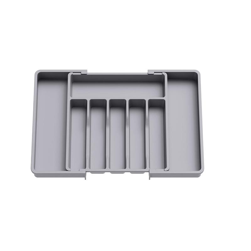 Органайзер для столовых приборов, расширяемый лоток для кухонной утвари, регулируемый держатель для столового серебра и столовых приборов, черный органайзер для столовых приборов