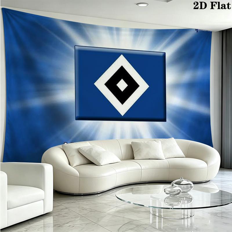 Hsv bilder Logo Wall Tapestry Aesthetic Wall Hanging Printed Fabric Blanket Decorative Tapestries for Bedroom Living Room Home Decor