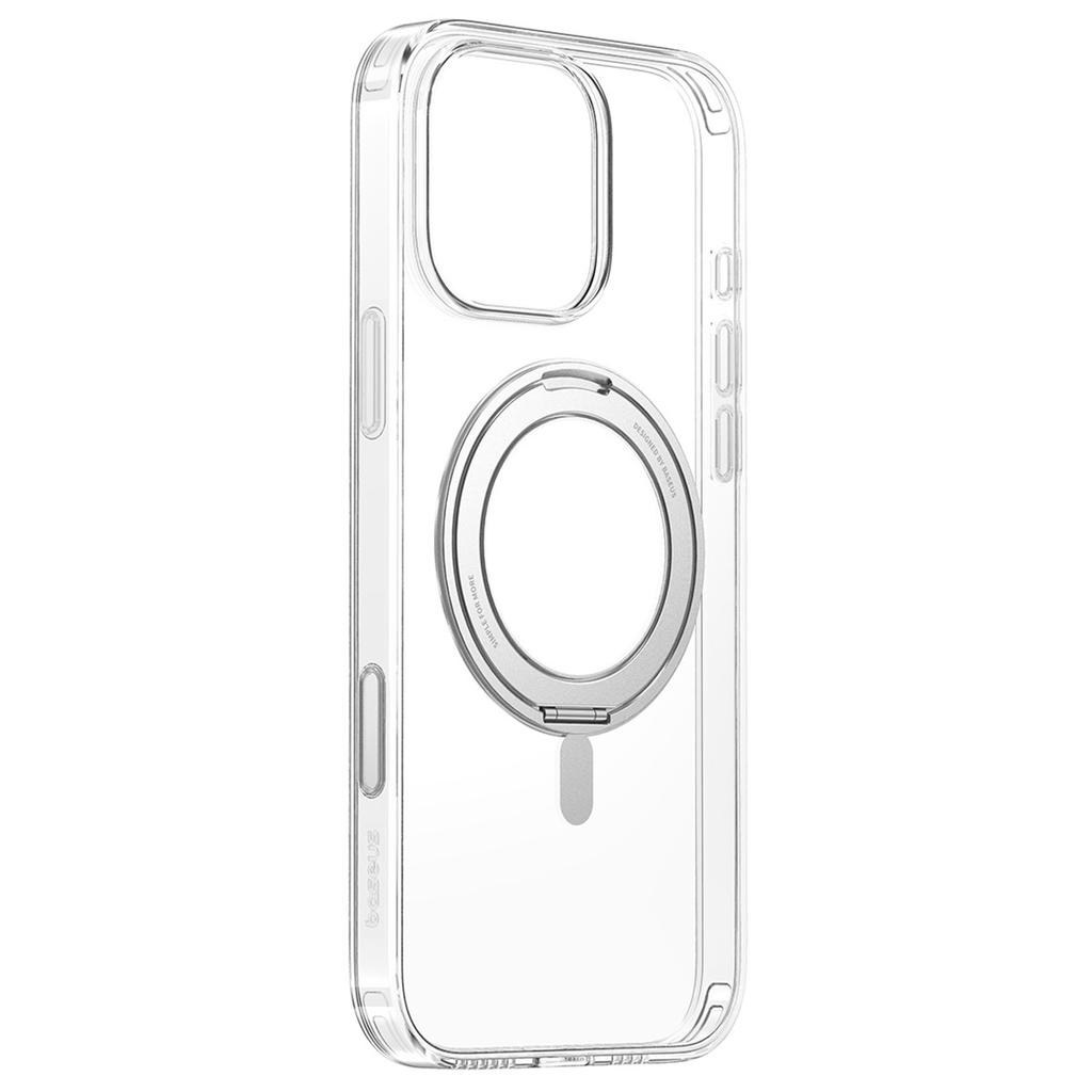 BASEUS Smart Ring Series For iPhone 16 Pro Max Compatible with MagSafe TPU+PC Phone Case (Touch Button Version)