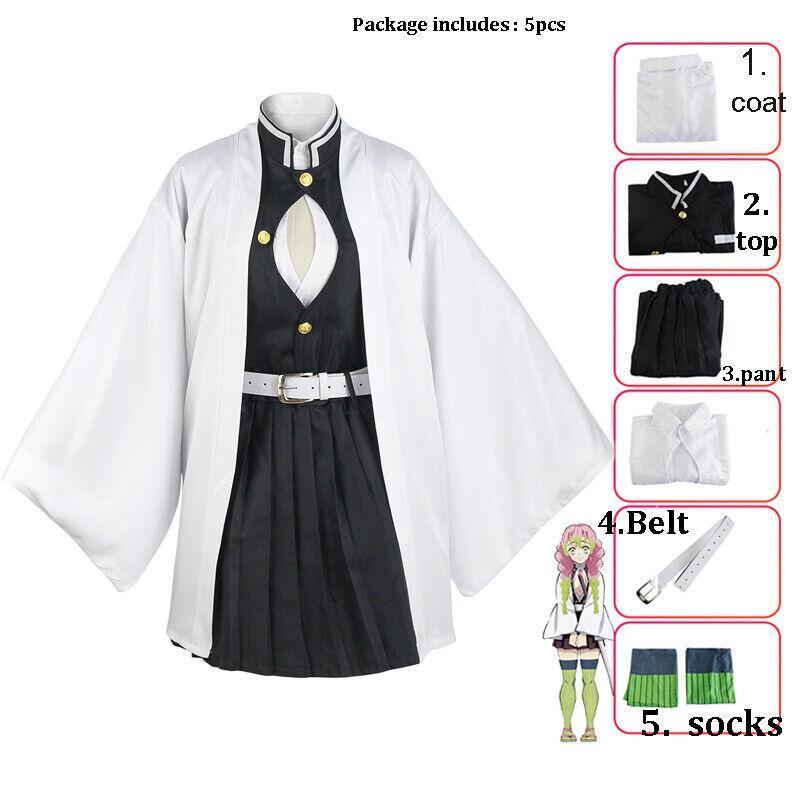 Аниме Убийца Демонов: Tsuyuri Kanawo Kamado Nezuko Кимоно Косплей для Девочек и Мальчиков, Костюм для Ролевой Игры, Детский Комплект