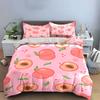 "Pink Peach Pattern Bedding Set" Bedding Duvet Cover Set Duvet Cover Pillowcases  (1 * Duvet Cover 2 * Pillowcases, without duvet insert)