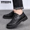 Men Classic Dress Shoes Leather Carved Formal Shoes Oxford Sneakers Pointed Leather Dress Shoes