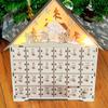 Christmas Wooden Calendar Decoration Ornaments DIY Wooden Calendar Cabinet Drawers with LED Light