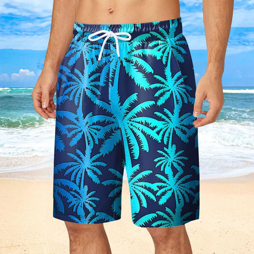 Hawaii Vacation Beach Shorts For Men 3d Printed Flower Casual Short Pants Board Shorts Elastic Bandage Swimsuit Swim Trunks