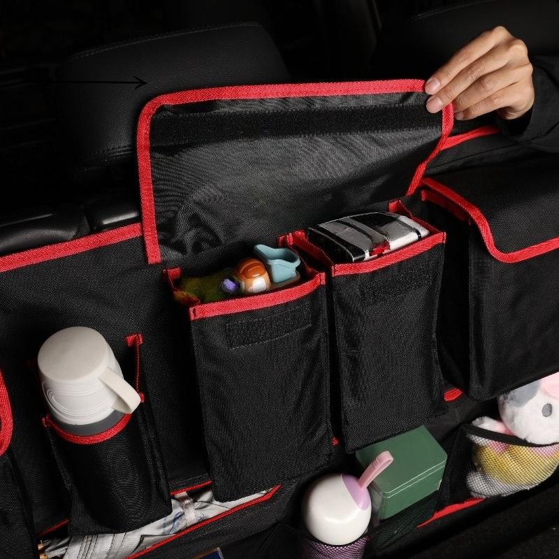 Universal Storage Pocket Multi-Pocket Car Trunk Organizer Hanging Back Seat Storage Bag with 9 Pockets Waterproof Cloth