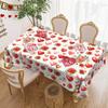 Красная Роза Любви Скатерть, Праздничная Скатерть на День Святого Валентина, Водонепроницаемая Полиэстеровая Прямоугольная Скатерть для Кофейного Столика