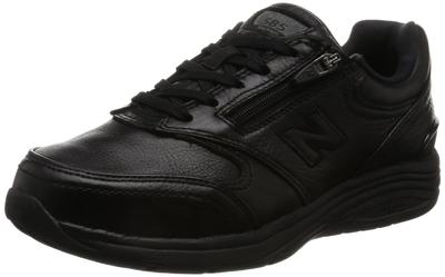 New Balance WW585 Обувь для ходьбы из натуральной кожи BK 2E, Водонепроницаемая, (Текущая модель), Женский, (черный), 24,5 см,