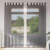 VidaXL Voile Curtains with Eyelets 2 Pcs Black, Net Curtain, Sheer Curtain, Window Voile, Treatment of 4102259