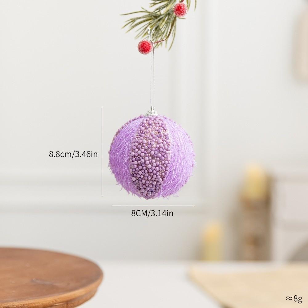 Glitter Coated Christmas Ornament Balls Foam Christmas Pendant Christmas Tree Decor