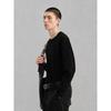 Мужской черный вязаный свитер с круглым вырезом GXG