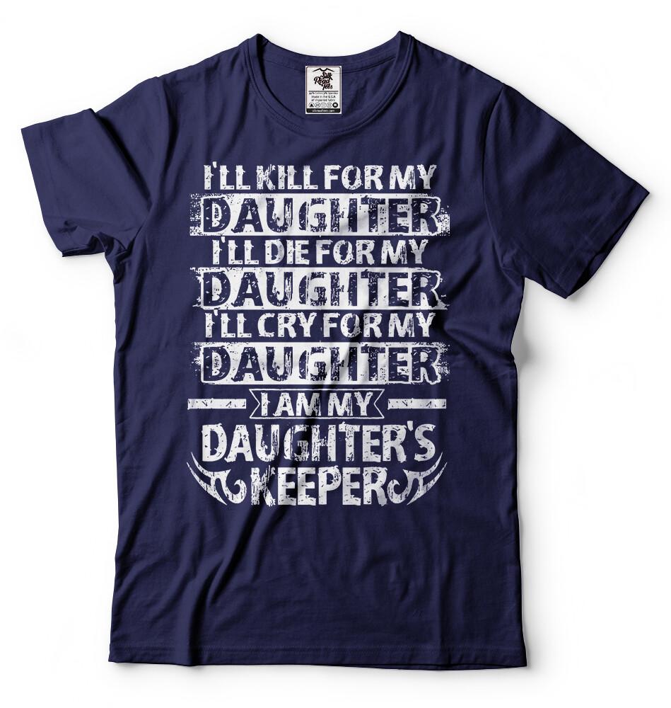 Fathers Day Gifts Gift For Dad Daughter Keeper Dad Tshirt Dad Daughter Gifts