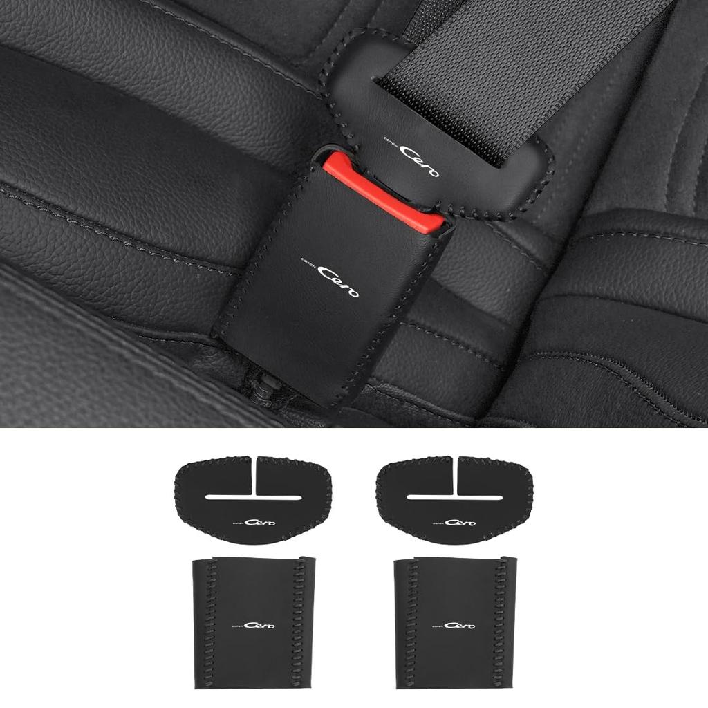 Compatible with Toyota Copen Seat Belt and Buckle Noise Scratch PU Leather Interior Easy Set of 2 Compatible with Toyota Copen Cero, Covers, Base,