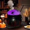 Halloween Witch Candy Pot Halloween Stirring Black Candy Bucket Stirring Stick Design Witch Candy Jar For Porch Front Door