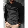 Men's Casual Simple Long Sleeved T-shirt, Suitable for Daily Casual Wear In Spring and Autumn, Round Neck Design