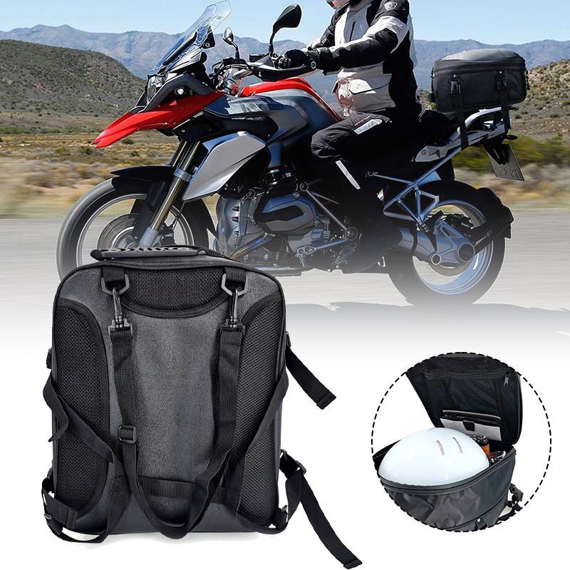 1pc Motorcycle Tail Bag Motorcycle Rear Seat Backpack Bag Multi-functional Waterproof Large Capacity Motorbike Rider Suitcase