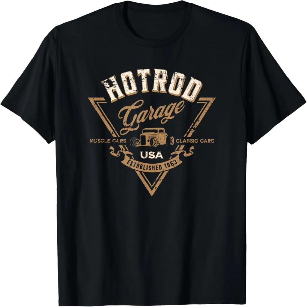Мужская футболка Hotrod Garage USA с винтажным дизайном
