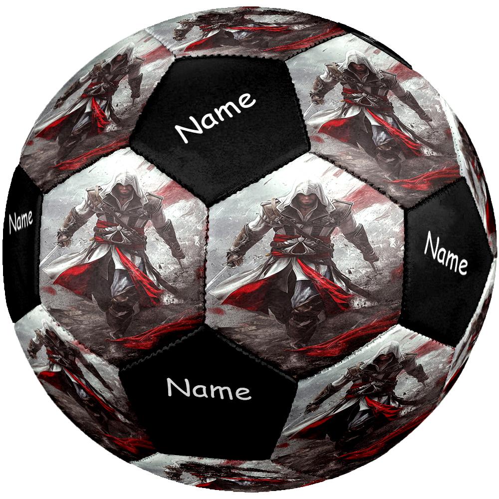 Custom Name Assassin's Creed Theme Size 5 Soccer Ball, Suitable for Both Indoor and Outdoor Matches, a Gift Suitable for Everyone.