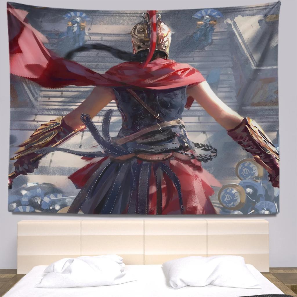 Декоративный гобелен в стиле иллюстрации персонажа из мультфильма для украшения стен дома, офиса, гостиной, гобелен