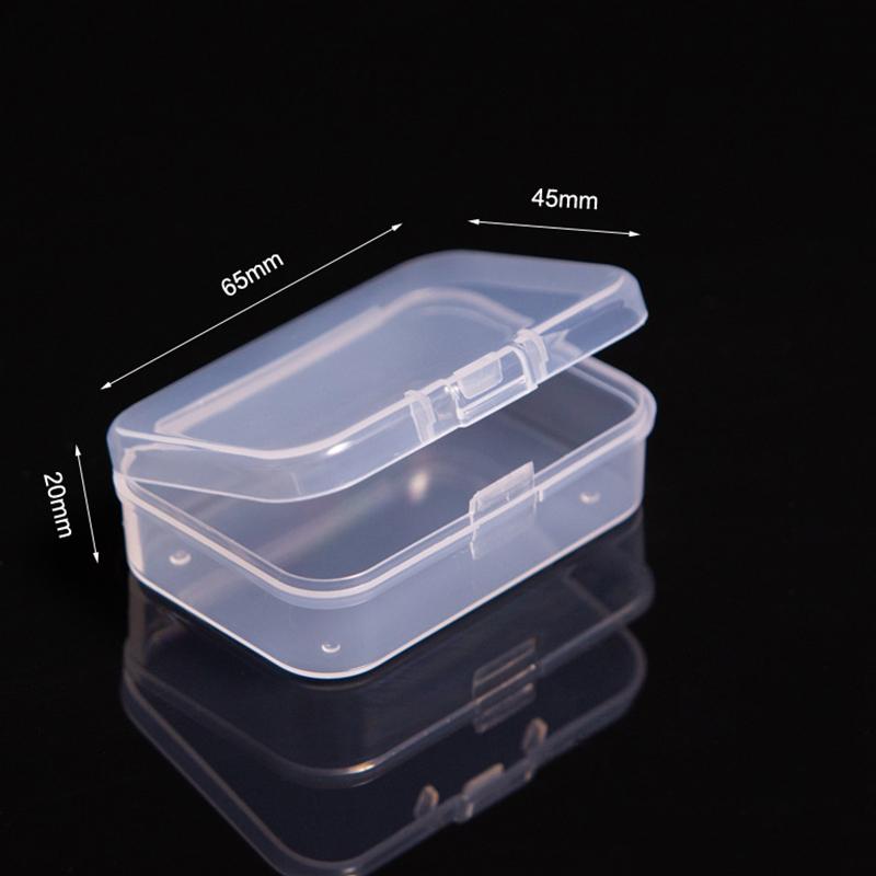 Mini Plastic Box Rectangular Box Translunt Box Packing Box Storage Box Dustproof Solid Strong Jewelry Storage Case Container