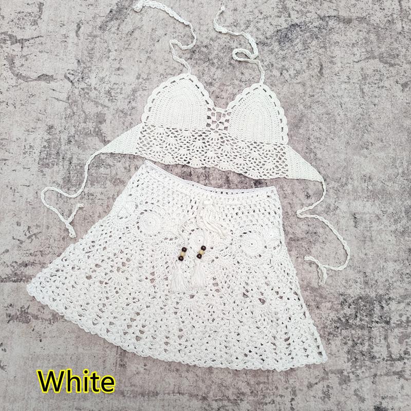 Handmade Crochet Bikini and Beach Dress Set (2/3-piece)