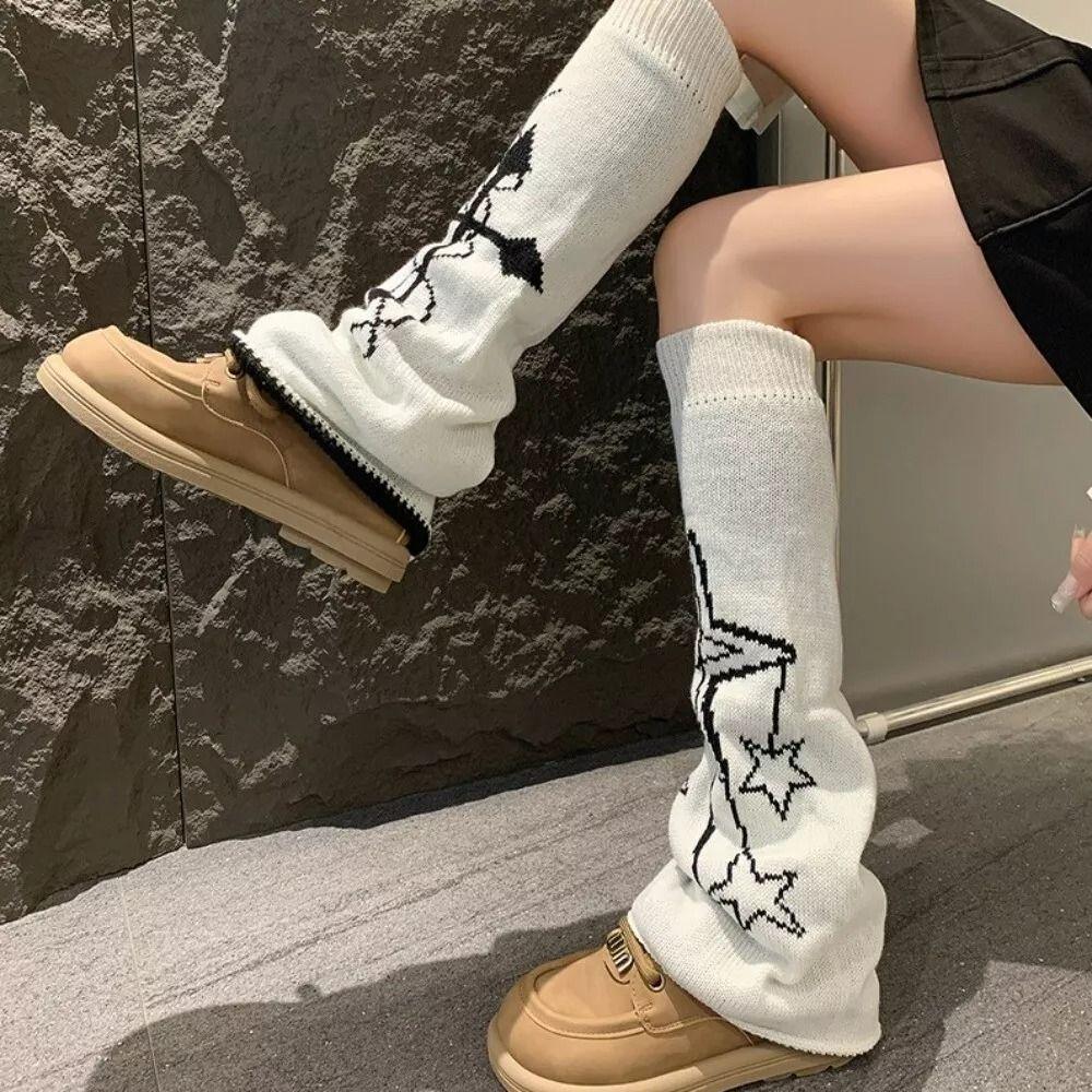 Lolita Knitted Wide Leg Hosiery Y2K Leg Warmers Fashion Calf Sleeves